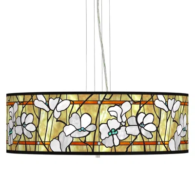 Giclee Gallery Magnolia Mosaic 24" Wide 4-light Pendant Chandelier