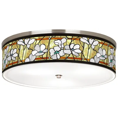 Giclee Gallery Magnolia Mosaic Giclee Nickel 20 1/4" Wide Ceiling Light