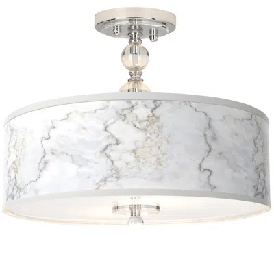 Giclee Gallery Marble Glow Giclee 16" Wide Semi-flush Ceiling Light