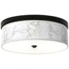 Giclee Gallery Marble Glow Pattern 14" Wide Bronze Led Ceiling Light