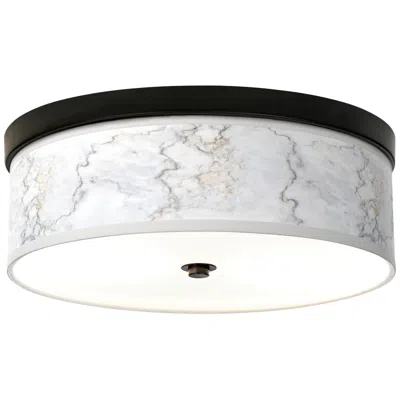Giclee Gallery Marble Glow Pattern 14" Wide Bronze Led Ceiling Light