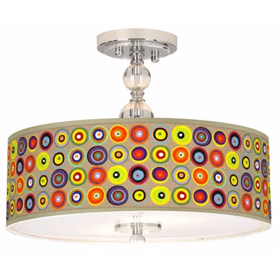 Giclee Gallery Marbles In The Park Giclee 16" Wide Semi-flush Ceiling Light