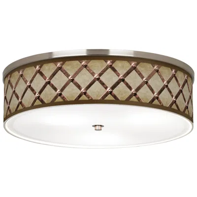 Giclee Gallery Metal Weave Giclee Nickel 20 1/4" Wide Ceiling Light