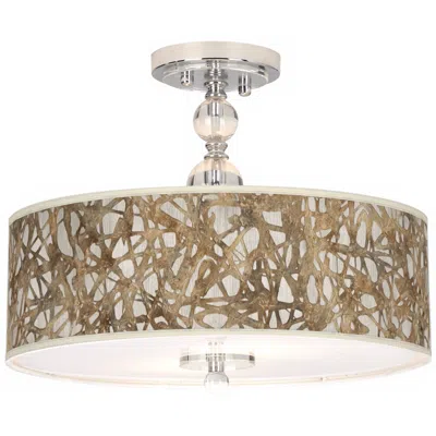 Giclee Gallery Organic Nest Giclee 16" Wide Semi-flush Ceiling Light