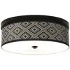 Giclee Gallery Rhythm Pattern 14" Wide Bronze Led Ceiling Light
