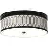 Giclee Gallery Rustic Chic Pattern 14" Wide Bronze Led Ceiling Light