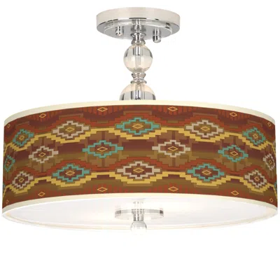 Giclee Gallery Southwest Sienna Giclee 16" Wide Semi-flush Ceiling Light