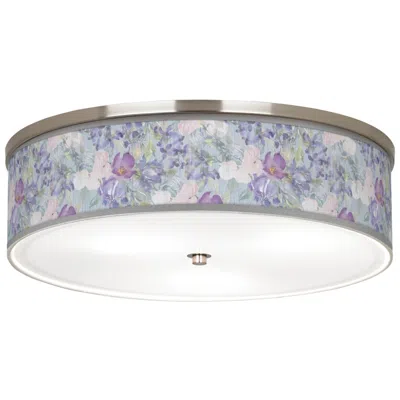 Giclee Gallery Spring Flowers Giclee Nickel 20 1/4" Wide Ceiling Light