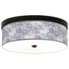 Giclee Gallery Spring Flowers Pattern 14" Bronze Led Ceiling Light