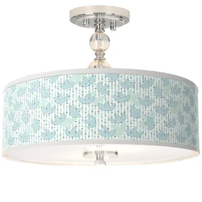 Giclee Gallery Spring Giclee 16" Wide Semi-flush Ceiling Light