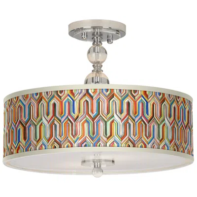 Giclee Gallery Synthesis Giclee 16" Wide Semi-flush Ceiling Light