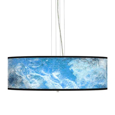 Giclee Gallery Ultrablue Giclee 24" Wide 4-light Pendant Chandelier