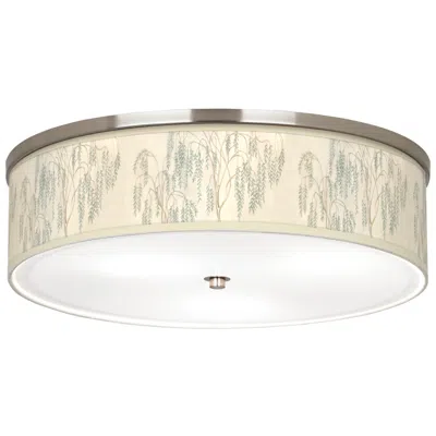 Giclee Gallery Weeping Willow Giclee Nickel 20 1/4" Wide Ceiling Light