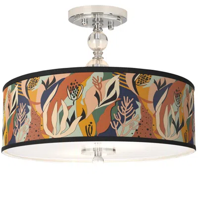 Giclee Gallery Wild Desert Giclee 16" Wide Semi-flush Ceiling Light