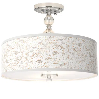Giclee Gallery Windflowers Giclee 16" Wide Semi-flush Ceiling Light