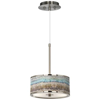 Giclee Glow 10 1/4" Wide Marble Jewel Shade Cfl Modern Pendant Light