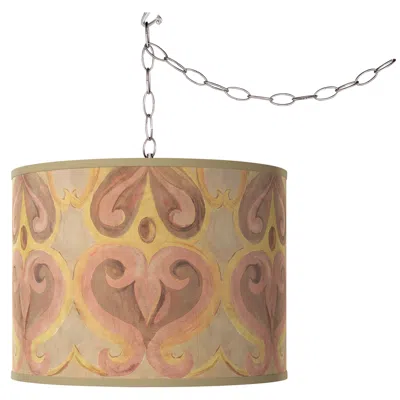 Giclee Glow 13 1/2" Wide Aurelia Pattern Shade Plug-in Swag Pendant