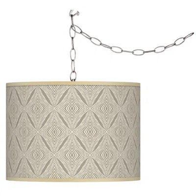 Giclee Glow 13 1/2" Wide Moroccan Diamonds Plug-in Swag Pendant