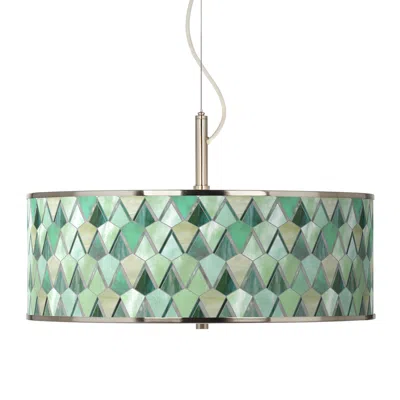 Giclee Glow 20" Wide Green Misty Morning Modern Pendant Light