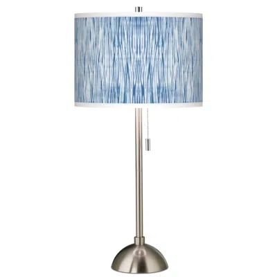 Giclee Glow 28" High Beachcomb Blue Shade Brushed Nickel Table Lamp