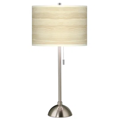 Giclee Glow 28" High Birch Blonde Shade Brushed Nickel Table Lamp