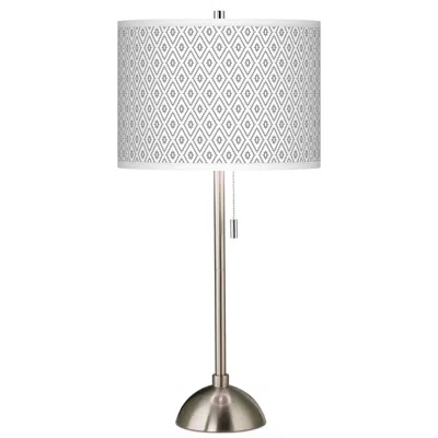 Giclee Glow 28" High Diamonds Shade With Brushed Nickel Table Lamp