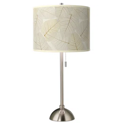 Giclee Glow 28" High Fall Leaves Brushed Nickel Table Lamp