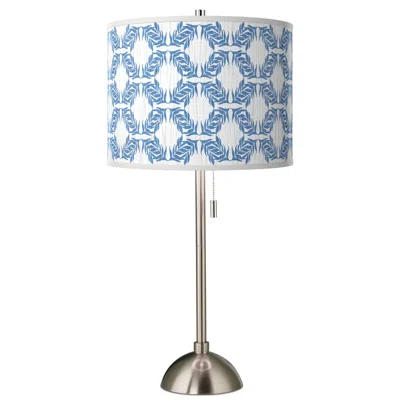 Giclee Glow 28" High Leaf Symmetry Shade Brushed Nickel Table Lamp