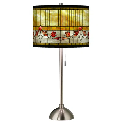 Giclee Glow 28" High Lily Shade Brushed Nickel Table Lamp