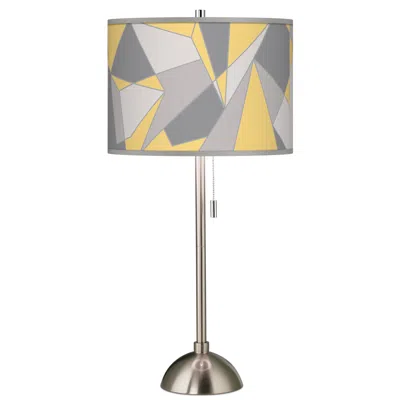 Giclee Glow 28" High Modern Mosaic-ii Shade Brushed Nickel Table Lamp