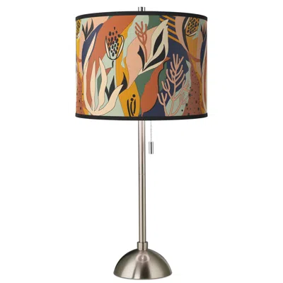 Giclee Glow 28" High Wild Desert Brushed Nickel Table Lamp