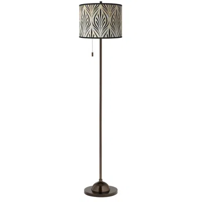 Giclee Glow 62" Calathea Gem  Bronze Club Floor Lamp
