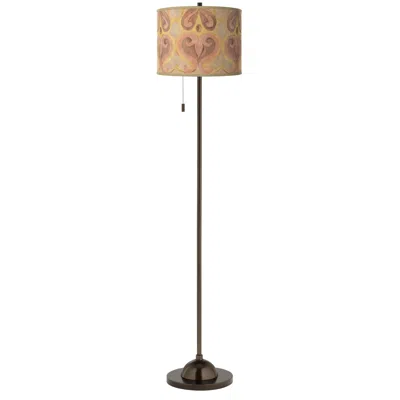 Giclee Glow 62" High Aurelia Shade Bronze Club Floor Lamp