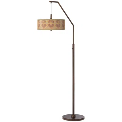 Giclee Glow 71 1/2" Aurelia Shade Bronze Downbridge Arc Floor Lamp