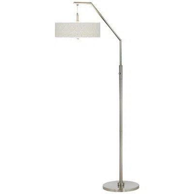 Giclee Glow 71 1/2" High Diamond Maze Shade Modern Arc Floor Lamp