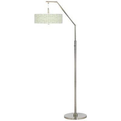 Giclee Glow 71 1/2" Oval Tempo Giclee Shade Arc Floor Lamp