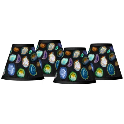 Giclee Glow Agates And Gems Ii Giclee Set Of Four Shades 3x6x5 (clip-on)
