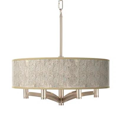 Giclee Glow Al Fresco Ava 6-light Nickel Pendant Chandelier