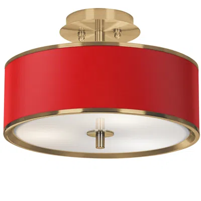 Giclee Glow All Red Gold 14" Wide Ceiling Light