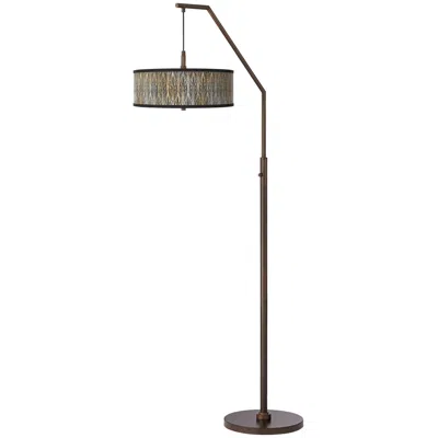 Giclee Glow Amara Bronze Downbridge Arc Floor Lamp