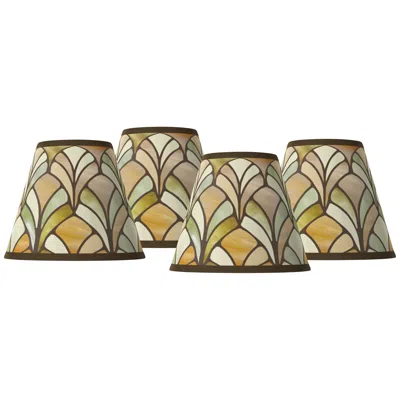 Giclee Glow Amber Glow Giclee Set Of Four Shades 3x6x5 (clip-on)
