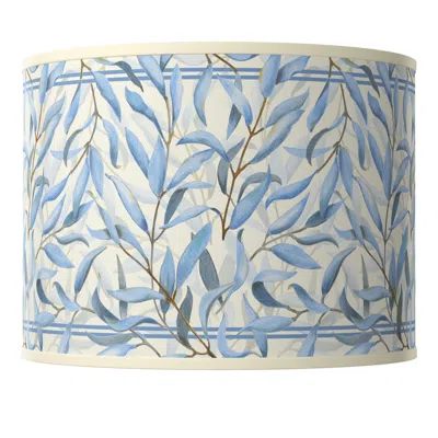 Giclee Glow Amity Leaf Pattern  Drum Lamp Shade 13.5x13.5x10 (spider)