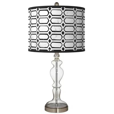 Giclee Glow Apothecary 28" High Rhombi Shade Clear Glass Table Lamp