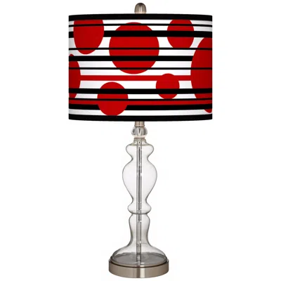 Giclee Glow Apothecary 28" Red Balls Shade Clear Glass Table Lamp