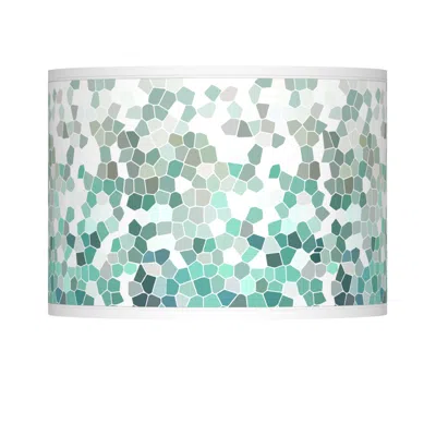 Giclee Glow Aqua Mosaic Giclee Lamp Shade 13.5x13.5x10 (spider)