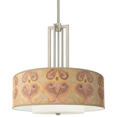 Giclee Glow Aurelia Carey 24" Brushed Nickel 4-light Chandelier