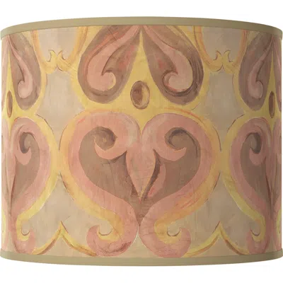 Giclee Glow Aurelia White Giclee Round Drum Lamp Shade 14x14x11 (spider)