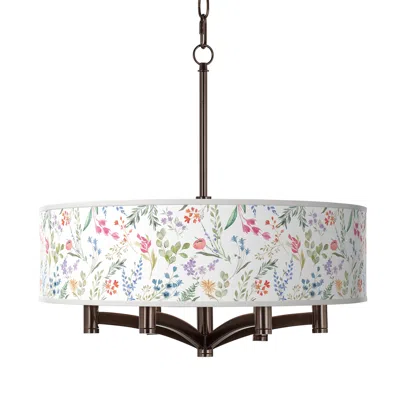 Giclee Glow Ava 20" Spring's Joy 6-light Bronze Pendant Chandelier