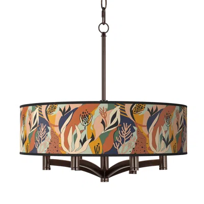 Giclee Glow Ava 20" Wide 6-light Bronze Wild Desert Pendant Chandelier
