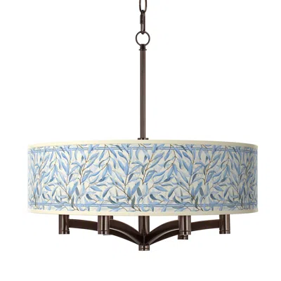 Giclee Glow Ava 20" Wide Amity Shade 6-light Bronze Pendant Chandelier